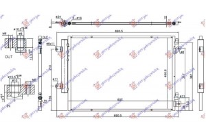 Ψυγειο A/C 1.6 Ddis Πετρελaιο (607x407x12) Με START/STOP (KOYO) Suzuki SX4 S-CROSS 13-16 - 797006415