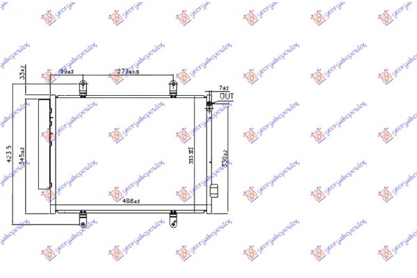 Ψυγειο A/C 1.0 Βενζινη (48.8x35.3x1.2) Suzuki Celerio 14- - 800006400