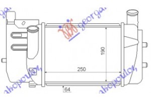 Ψυγειο INTERC. 1,4 D4D ΠΕΤΡ. (250x190x64) Toyota Yaris 11-14 - 821006200