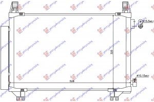 Ψυγειο A/C 1.0 12v 1.3VVTi Βενζινη (515x325x16) Ιαπωνιας Toyota Yaris 14-17 - 821106400