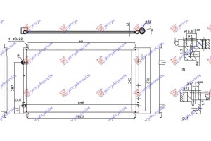 Ψυγειο A/C 1.5 Hybrid 15- (600x355x16) Toyota Yaris 14-17 - 821106420