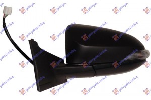 Καθρεφτης Μηχανικος Χειροκινητος Μαυρος (ΜΕ ΦΛΑΣ) (CONVEX GLASS) Αριστερα Toyota Yaris 17-20 - 821207482