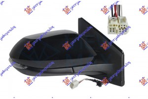 Καθρεφτης ΗΛΕΚΤ. ΘΕΡΜΑΙΝ. ΒΑΦΟΜ. (ΜΕ ΦΛΑΣ) (6pin) (Α ΠΟΙΟΤΗΤΑ) (CONVEX GLASS) Δεξια Mazda 2 Hybrid 22- - 506207501