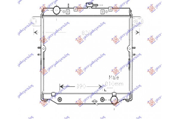 Ψυγειο Νερου 4.7i Βενζινη Αυτοματο +/-A/C (510x698) Toyota Land Cruiser (J10) 98- - 824706300