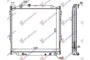 Ψυγειο Νερου 3.0 Πετρελαιο Αυτοματο (575x640x26) Toyota Land Cruiser Prado 90 (J9) 99-02 - 824906300