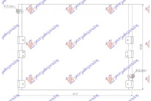 Ψυγειο A/C ΒΕΝΖΙΝΗ-ΠΕΤΡΕΛΑΙΟ (565x485x16) Toyota Land Cruiser Prado 90 (J9) 99-02 - 824906400