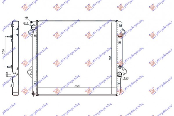 Ψυγειο 3.0 +/- A/C A/T (65x59.8x3.6) Κλειστο Κυκλωμα Toyota Land Cruiser Prado 120 (J12) 02-11 - 825006310