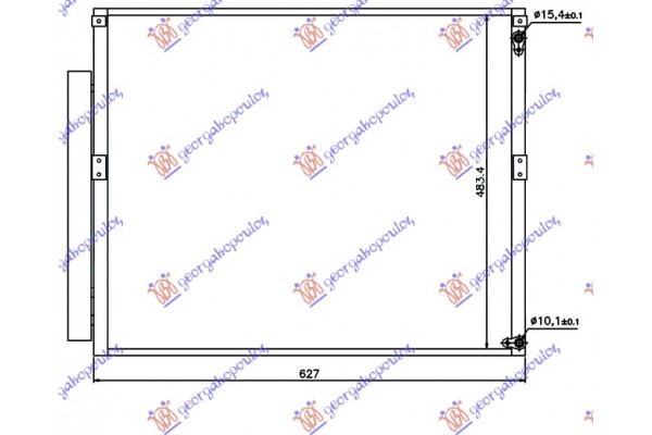 Ψυγειο A/C (62.7x50.3x1.6) Toyota Land Cruiser Prado 120 (J12) 02-11 - 825006400