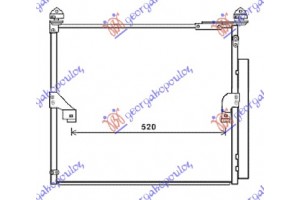 Ψυγειο A/C 2.7 Βενζινη (585x510x16) Παροχες Διαγωνια Toyota Land Cruiser Prado 150 (J15) 09-13 - 825106400