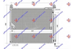 Ψυγειο A/C 4.0i V6 Βενζινη (625x480x16) Toyota Land Cruiser Prado 150 (J15) 13-17 - 825206420