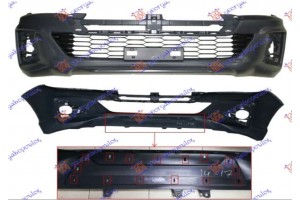 Προφυλακτηρας Εμπρος 4WD 18- (MILLENIUM/INVICIBLE) (ΜΕ Ενσωματομενο ΔΙΧΤΥ) Toyota HI-LUX 2WD/4WD 15-20 - 826203600