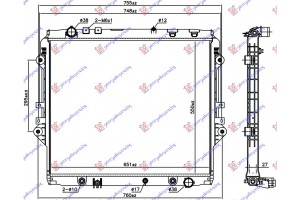 Ψυγειο Νερου 2.4/2.8 D Πετρελαιο Αυτοματο (550x650x27) Toyota HI-LUX 2WD/4WD 20- - 826306300