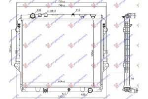 Ψυγειο Νερου 2.4 D Πετρελαιο Μηχανικο (550x650x27) (KOYO) Toyota HI-LUX 2WD/4WD 20- - 826306315