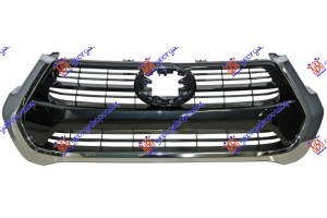 Μασκα Μαυρη Με Χρωμιο Πλαισιο Toyota HI-LUX 2WD/4WD 20- - 826304540