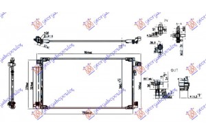 Ψυγειο A/C 1.8 Hybrid Βενζινη (670x370x12) Toyota C-HR 19-23 - 829606410
