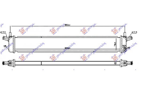 Ψυγειο Βοηθητικο 1.8 Hybrid Βενζινη (600x76x22) Toyota Auris 12-15 - 830106350