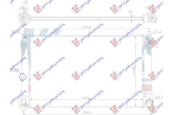 Ψυγειο Νερου 1.6-2.0 Vvti Βενζινη Αυτοματο (600x375) Toyota Corolla (E21) Sdn 19- - 834406300