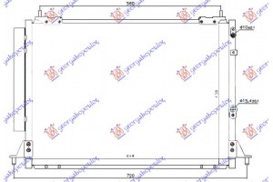 Ψυγειο A/C (648x438x16) 08- Toyota HI-ACE 06- - 836006410