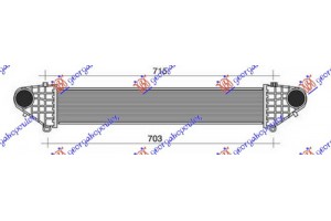 Ψυγειο Intercooler 2.5T Petrol (647x113x50) Volvo S40 04-07 - 054206210