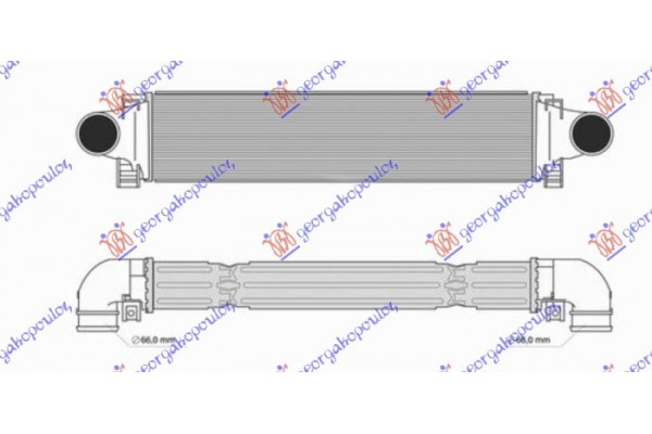 Ψυγειο Intercooler 1.5-2.0 Βενζινη - 2.0 Πετρελαιο (656x147) Volvo S60/V60 16-18 - 856206230