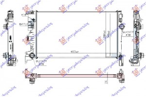 Ψυγειο Νερου Για ΌΛΑ ΒΕΝΖΙΝΗ-ΠΕΤΡΕΛΑΙΟ (650x370x26) Volvo XC90 14-20 - 860006300