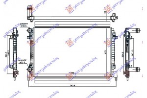 Ψυγειο Νερου 1.6i 16V (65x41.5x2.3) Skoda Yeti 13- - 747106350
