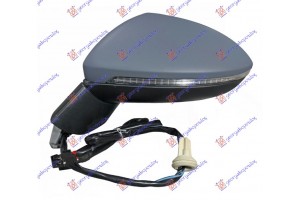 Καθρεφτης ΗΛΕΚΤ. ΘΕΡΜ. ΗΛ.ΑΝΑΚΛ. ΒΑΦΟΜ. (ΜΕ Φλας & Φως ΑΣΦ.) (11 PIN) (Α ΠΟΙΟΤΗΤΑ) (ASPHERICAL GLASS) Αριστερα Vw Golf Sportsvan 14-18 - 875107582