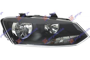 Φανος Εμπρος ΗΛΕΚΤ. Διπλο ΚΑΘΡ. (ΜΑΥΡΟ ΦΡΥΔΙ) (Ε) (ΜΕ ΜΟΤ) (TYC) Δεξια Vw Polo 09-14 - 038705163