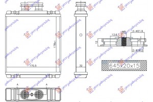 Ψυγειο ΚΑΛΟΡΙΦΕΡ(178x171x32) (BR) Skoda Fabia 18-21 - 746206510