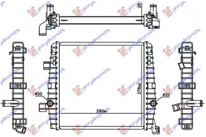 Ψυγειο Βοηθητικο 3.0 Tsi Hybrid Αυτοματο (29x27,8x2,6) Δεξια Vw Touareg 10-14 - 877006301