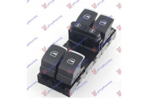 Διακοπτης ΠΑΡΑΘ. ΕΜΠ. (Τετραπλός) (Μαυρο/Ασημι) (10pin) Αριστερα Seat Alhabra 10- - 720007174