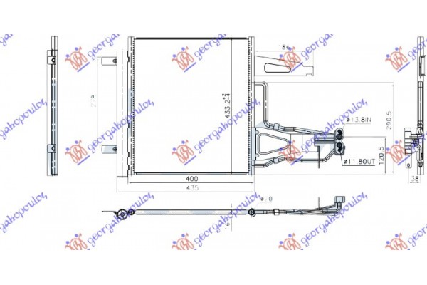 Ψυγειο A/C 1.0 Tsi Βενζινη (400x430x16) Vw Up 16-19 - 878106410