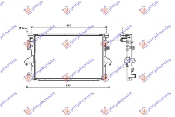 Ψυγειο 2.0 T.D Μ/Α (71x47) Vw Transporter (T5) 10-15 - 879006300