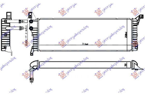 Ψυγειο Βοηθητικο 2.0 Tdi (110/150KW) Πετρελαιο (715x245x50) Vw Transporter (T6) 15-19 - 879106350