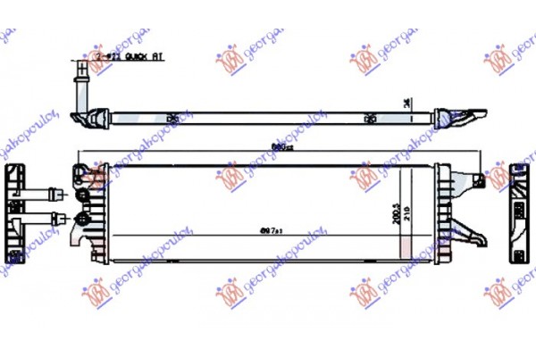 Ψυγειο Βοηθητικο 2.0 Tdi (62/75KW) Πετρελαιο (695x210x26) Vw Transporter (T6) 15-19 - 879106360