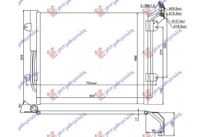 Ψυγειο A/C ΒΕΝΖ.-ΠΕΤΡ. (56,5x49) Seat Alhabra 10- - 720006400