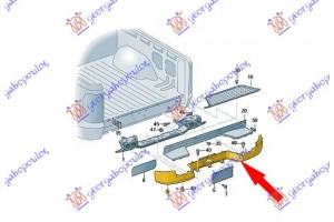 Προφυλακτηρας Πισω Κομπλε Χρωμιο (ΜΕ PDS) Vw P/U Amarok 16- - 882103395