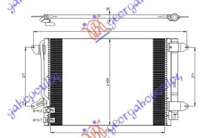 Ψυγειο A/C ΒΕΝΖ-ΠΕΤΡ. (53,5x36,8x16) Vw New Beetle 11-16 - 880006400