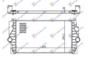 Ψυγειο Intercooler 2.5 Tdi Πετρελαιο (695x400x30) Vw Transporter (T4) 97-03 - 886006200