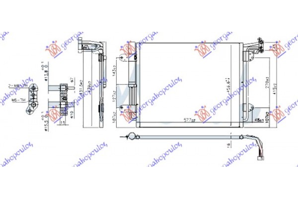 Ψυγειο A/C 1.4 Tsi Βενζινη - 2.0 Tdi Πετρελαιο (540x450x16) 15- Vw Tiguan 11-16 - 889006410