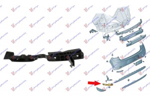 Βαση Προφυλακτηρα Πισω Κατω Πλαινη Πλαστικη (GTI) Δεξια Vw Golf Vii 16-19 - 890104301