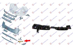 Βαση Προφυλακτηρα Πισω Κατω Πλαινη Πλαστικη (GTI) Αριστερα Vw Golf Vii 16-19 - 890104302