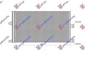 Ψυγειο A/C (642x391x16) Tesla Model 3 17- - 906006400