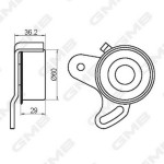 Gmb Τεντωτήρας ιμάντα, Οδοντωτός Ιμάντας - GT10022