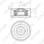 Gmb Τροχαλία παρέκκλισης, οδοντ. Ιμάντας - GT90020