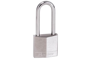 Masterlock Λουκέτο Μπρούτζινο Επινικελωμένο Μακρύλαιμο Inox 40mm, Masterlock Λουκέτο Μπρούτζινο Επινικελωμένο Μακρύλαιμο Inox 40mm,