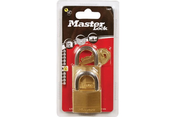 Masterlock Σετ 2 Λουκέτα Μπρούτζινα 20mm Με Ίδιο κλειδί,