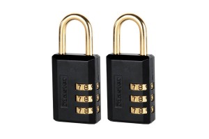 Masterlock Σετ 2 Λουκέτα Αποσκευών 20mm Με Συνδυασμό Και Μπρούτζινο λαιμό, Masterlock Σετ 2 Λουκέτα Αποσκευών 20mm Με Συνδυασμό Και Μπρούτζινο λαιμό,