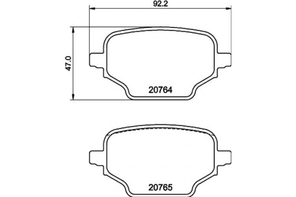 Hella Pagid Σετ τακάκια, Δισκόφρενα - 8DB 355 039-911