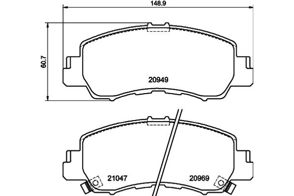 Hella Pagid Σετ τακάκια, Δισκόφρενα - 8DB 355 040-521